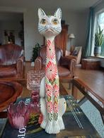 Aardewerk Kat Poes Handgeschilderd Beeld Portugal, Antiek en Kunst, Ophalen of Verzenden