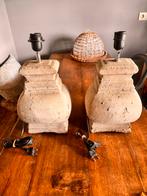 Twee betonlampen kruiklamp, Huis en Inrichting, Lampen | Tafellampen, Ophalen of Verzenden, Zo goed als nieuw, Minder dan 50 cm