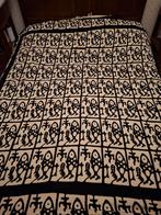 Bedsprei/ wandkleed zwart wit met vissen., Huis en Inrichting, Ophalen of Verzenden, Zo goed als nieuw