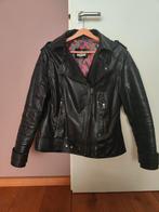 Leren Biker Jas - Maat 46 (Valt Klein), Ophalen of Verzenden, Gedragen, Maat 46/48 (XL) of groter, Zwart