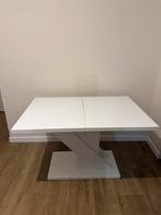 Gratis! Eetkamertafel uitschuifbaar - Hoogglans wit, Huis en Inrichting, Tafels | Eettafels, Ophalen, Gebruikt, Vierkant, 50 tot 100 cm