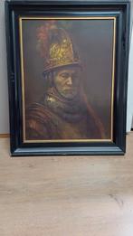 op eikenhout, man met gouden helm naar Rembrandt, Ophalen of Verzenden