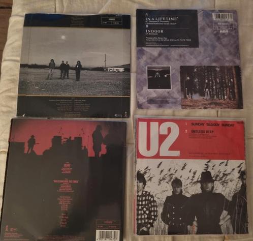 4x U2 vinyl singles te koop 7" inch x 45Rpm, Cd's en Dvd's, Vinyl | Pop, Zo goed als nieuw, 1980 tot 2000, Overige formaten, Verzenden