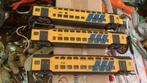 Drie treinwagons, Wisselstroom, Wagon, Ophalen of Verzenden, Zo goed als nieuw