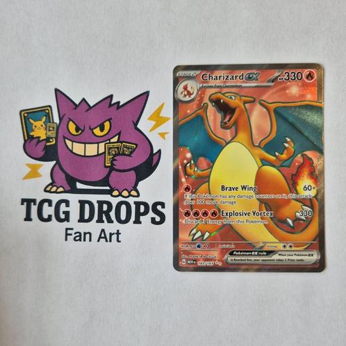 Charizard EX	183/165	Scarlet & Violet 151, Hobby en Vrije tijd, Verzamelkaartspellen | Pokémon, Nieuw, Losse kaart, Ophalen of Verzenden