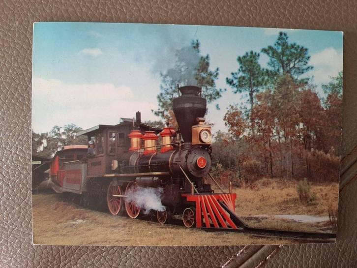 Stoomloc. Union Pacific Eisenbahn, zegel stempel Leeuwarden., Verzamelen, Spoorwegen en Tramwegen, Gebruikt, Trein, Kaart of Prent