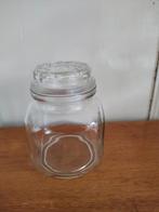 Klein glazen snoeppotje / voorraadpotje, Ophalen of Verzenden