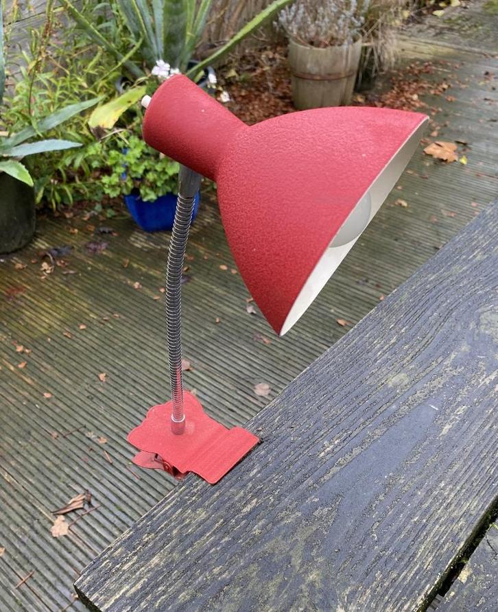 Leuke Retro Klemlamp ( vintage retro mid century design ), Huis en Inrichting, Lampen | Tafellampen, Gebruikt, Minder dan 50 cm
