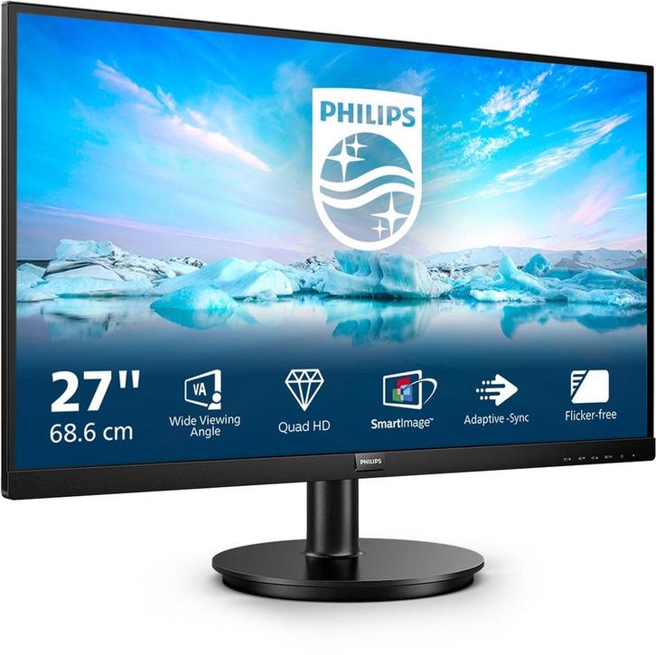 Philips 275V8LA 27 inch QHD IPS Monitor met Speakers €75 ps, Computers en Software, Monitoren, Gebruikt, 61 t/m 100 Hz, HDMI, Gaming