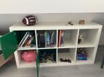 IKEA Kallax kast 8 vakken + 2 deuren wit en groene deurtjes, Ophalen, Met plank(en), Gebruikt, 150 tot 200 cm