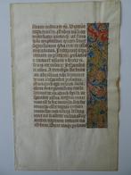 getijdenboek perkament bloem acanthusrand, N-Frankrijk 1480, Antiek en Kunst, Verzenden
