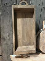 Teak houten dienblad teakhout stoer sober landelijk jwm, Huis en Inrichting, Woonaccessoires | Dienbladen, Nieuw, Rechthoekig