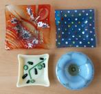 4 Glazen Schaaltjes - o.a. Murano - fused glas, Huis en Inrichting, Schaal, Ophalen of Verzenden, Nvt, Overige vormen