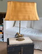 Vintage lamp travertin goud messing., Huis en Inrichting, Lampen | Tafellampen, Nieuw, Ophalen of Verzenden
