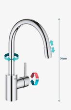 Grohe Concetto keukenkraan - uittrekbare handdouche - chroom, Doe-het-zelf en Verbouw, Sanitair, Ophalen, Zo goed als nieuw, Chroom