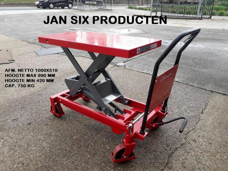 heftafel manueel verrijdbaar 750 kg maximum hoogte 990, Doe-het-zelf en Verbouw, Gereedschap | Zaagmachines, Nieuw, 1200 watt of meer