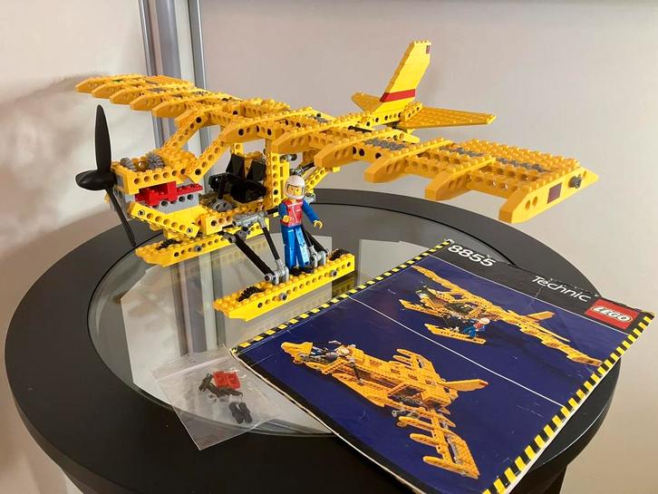 Lego Technic 8855 Prop Plane uit 1988 -compleet-, Kinderen en Baby's, Speelgoed | Bouwstenen, Zo goed als nieuw, Ophalen of Verzenden