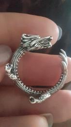925 silver Dragon Claw Gothic Viking ring, Ophalen of Verzenden, Zo goed als nieuw, 17 tot 18, Dame of Heer