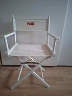 Degelijke regisseursstoel - Paul (aanpasbaar), Gebruikt, Wit, Ophalen of Verzenden, Stof