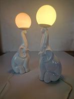 2 vintage olifant lampen art deco revival keramiek, Huis en Inrichting, Lampen | Tafellampen, Gebruikt, Ophalen of Verzenden