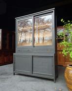 Stoere Buffetkast | Zwarte vintage schoolkast | #2448, Huis en Inrichting, Kasten | Buffetkasten, Niet ingevuld, Gebruikt, 100 tot 150 cm