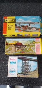 Ongebouwde scenery, drie bouwdozen KIBRI, Faller en Quick., Overige merken, Gelijkstroom of Wisselstroom, Brug, Tunnel of Gebouw