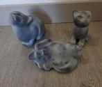 Leuke betonnen tuinbeeldjes katjes, Ophalen of Verzenden, Nieuw, Beton, Dierenbeeld