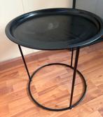 Leen Bakker Ivar bijzettafel - zwart, Huis en Inrichting, Tafels | Bijzettafels, Ophalen, Minder dan 55 cm, Gebruikt, Metaal of Aluminium
