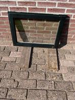 I.g.staat hardhouten/merantie raam met thermopane 50,5x72,5, Ophalen, Gevelraam of Ruit, Gebruikt, Minder dan 80 cm