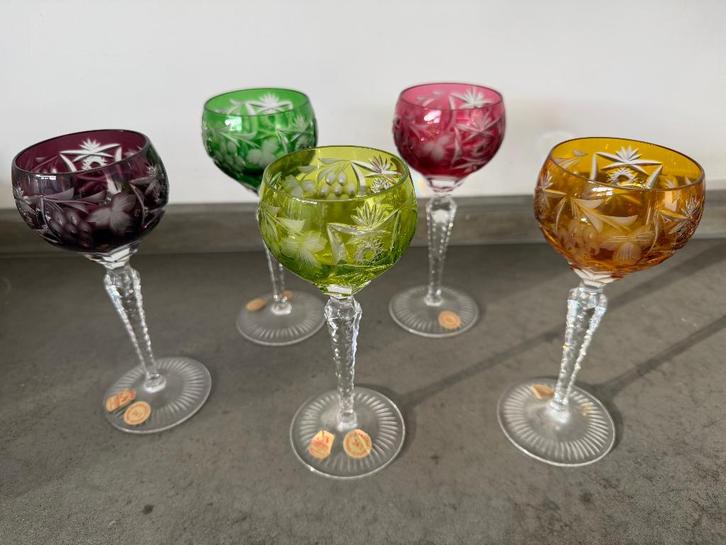 Nachtmann 5 likeurglazen, Antiek en Kunst, Antiek | Glas en Kristal, Ophalen of Verzenden