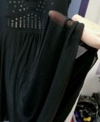 Taifun zwierige zwarte jurk met studs onder gaas 42 L 34891, Maat 42/44 (L), Knielengte, Ophalen of Verzenden, Taifun