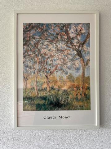 Claude Monet “Printemps à Giverny” in witte houten lijst beschikbaar voor biedingen