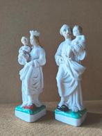 Antieke Porseleinen Beeldjes van Jozef en Maria Jezus op arm, Ophalen of Verzenden