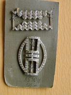 ART DECO TWEE GESPEN OP KAARTJE 1920 - 1930 STRASS KRISTAL, Overige materialen, 4 tot 7 cm, Met strass, Ophalen of Verzenden