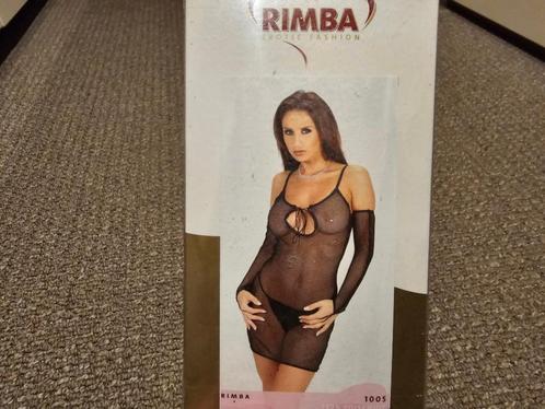 Rimba Mesh fishnet mini dress met handschoentjes, Kleding | Dames, Ondergoed en Lingerie, Setje, Zwart, Ophalen of Verzenden