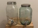 2 Sap- / waterkannen met kraan., Ophalen, Overige typen, Overige stijlen, Glas