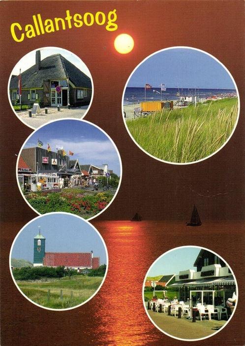 Callantsoog - 5 afb o.a. kerk strand - 1993 gelopen, Verzamelen, Ansichtkaarten | Nederland, Gelopen, Overijssel, 1980 tot heden