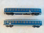 H0#516 2x Fleischmann 1509 Touropa rijtuig., Gebruikt, Gelijkstroom, Fleischmann, Wagon