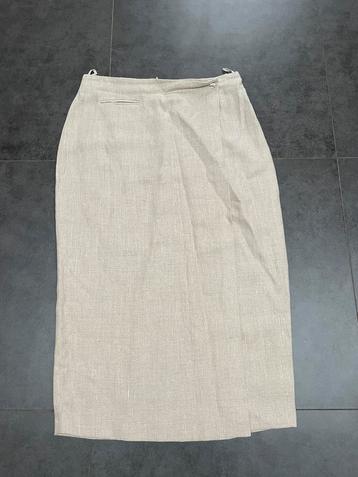 Olsen Collection linnen lange rok maat 44 z.g.a.n. beige beschikbaar voor biedingen