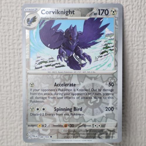 Pokémon Corviknight Reverse Holo Paldea Evolved, Hobby en Vrije tijd, Verzamelkaartspellen | Pokémon, Nieuw, Losse kaart, Foil