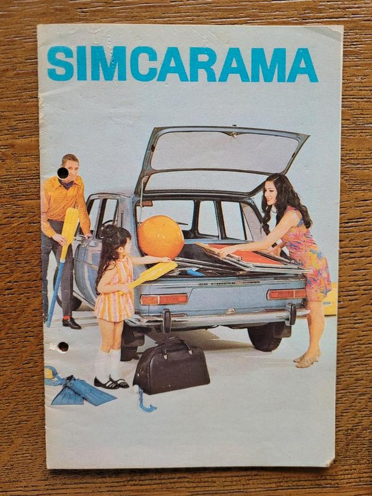 SIMCARAMA EN SIMCA 1100 FOLDER, Boeken, Auto's | Folders en Tijdschriften, Overige merken, Ophalen of Verzenden