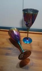 Regenboog glazen - 2 stuks, Antiek en Kunst, Ophalen of Verzenden