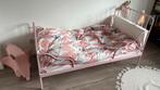 Roze Meisjesbed uitschuifbaar, Ophalen, 70 tot 85 cm, Zo goed als nieuw, Lattenbodem