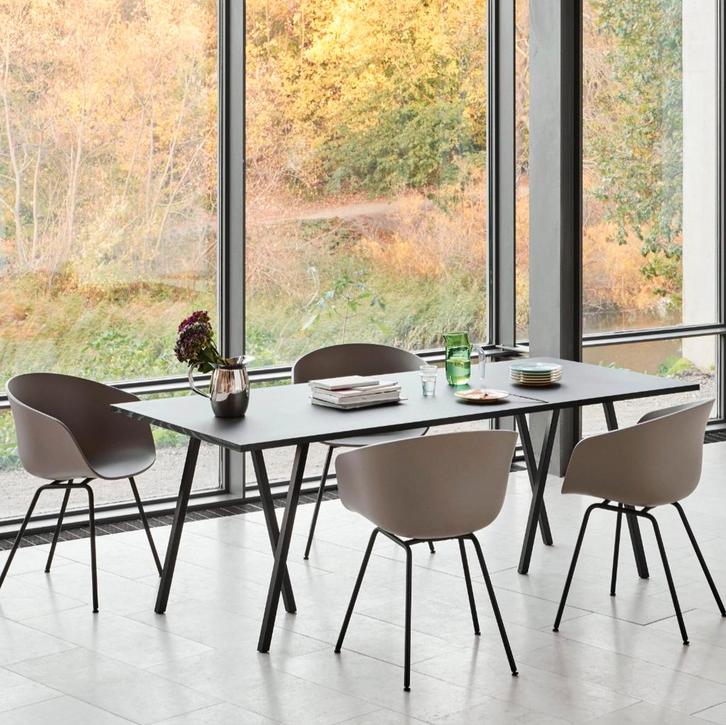 Nagenoeg nieuwe mooie design Eettafel met linoleum blad!, Huis en Inrichting, Tafels | Eettafels, Nieuw, 50 tot 100 cm, 150 tot 200 cm