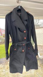 Silver creek zwarte trenchcoat maat l, Ophalen of Verzenden, Zo goed als nieuw, Maat 38/40 (M), Zwart