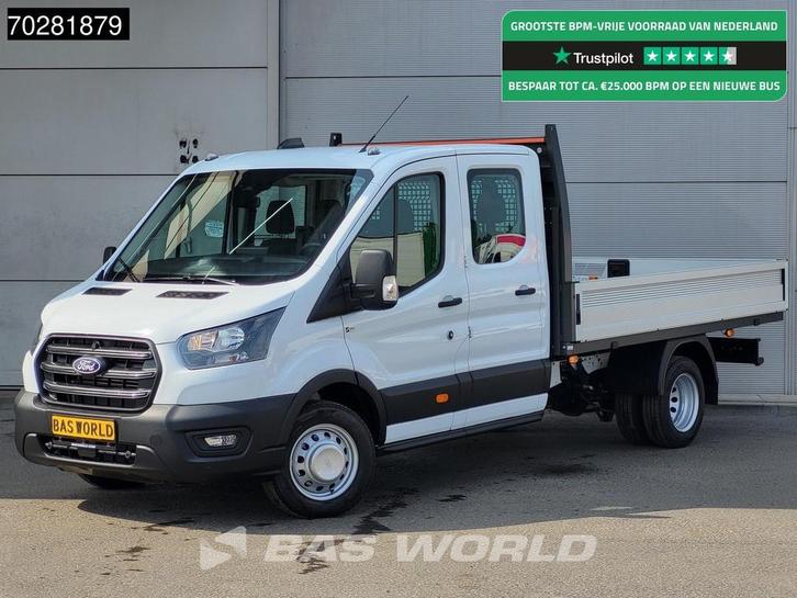 Ford Transit 170pk Automaat Dubbel Cabine 3500kg Trekhaak Op, Auto's, Bestelauto's, Bedrijf, Te koop, Achteruitrijcamera, Airconditioning