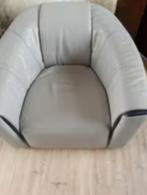 Natuzzi leren draaifauteuil, Ophalen, Gebruikt, 50 tot 75 cm, Leer