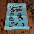 Vintage Johnnie Walker spiegel, Antiek en Kunst, Antiek | Spiegels, Ophalen of Verzenden, Rechthoekig, Minder dan 50 cm