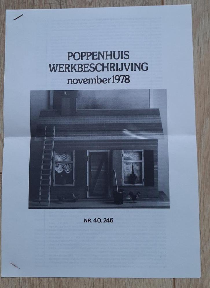 Poppenhuis bouwtekening, Hobby en Vrije tijd, Modelbouw | Boten en Schepen, Nieuw, Ophalen of Verzenden