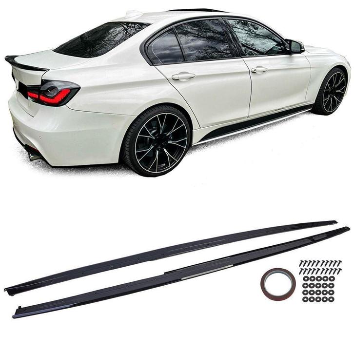Side Skirts Glans Zwart Sideskirts Voor Bmw 3 Serie F30 F31, Auto diversen, Tuning en Styling, Verzenden